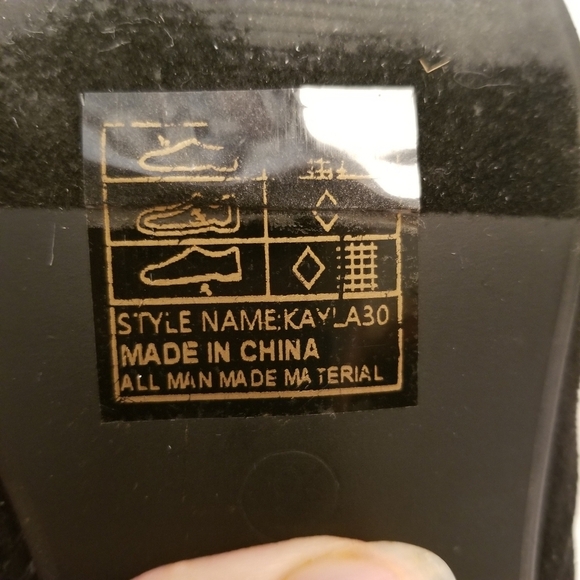 Rue 21 Etc Black Cut Out Slingback Peep Toe Chunky Platform Heels Size 9 Kayla - Picture 7 of 8